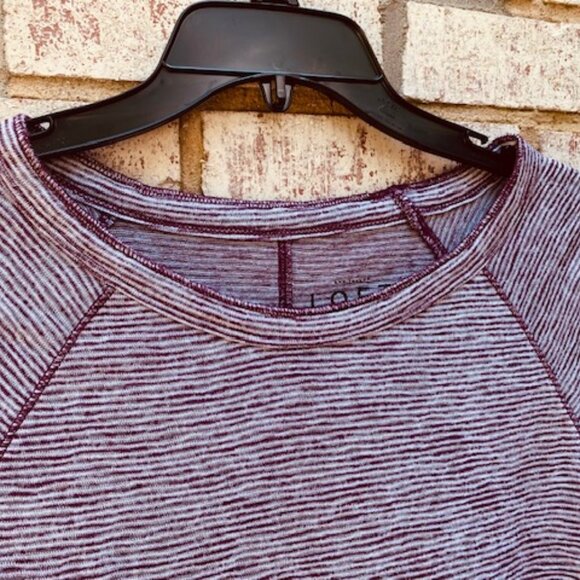 Ann Taylor LOFT boat neck top size medium purple - Picture 3 of 9